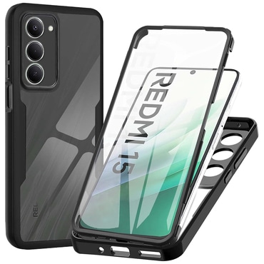 Hibridni Full body ovitek Techsuit "ColorVerse 360" za Xiaomi Redmi 15 4G / Redmi 15 5G - black