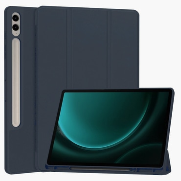 Etui Techsuit "Flex Trifold" z držalom za pisalo za Samsung Galaxy Tab S9 FE Plus - dark blue