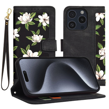 Etui Techsuit "FlipCraft" za iPhone 15 Pro - flowers of the dawn