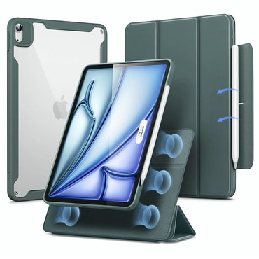 Magnetni 2v1 ovitek ESR "Rebound Hybrid 360" za iPad Air 2020 / iPad Air 2022 / iPad Air 11 2024 / iPad Air 11 2025 - forest green