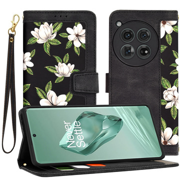 Etui Techsuit "FlipCraft" za OnePlus 12 - flowers of the dawn