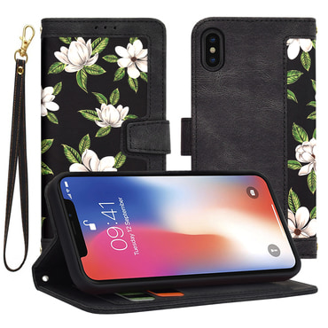 Etui Techsuit "FlipCraft" za iPhone X / XS - flowers of the dawn