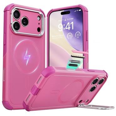 Hibridni ovitek ESR "Cyber Armor Kickstand" za iPhone 17 Pro - rosy pink