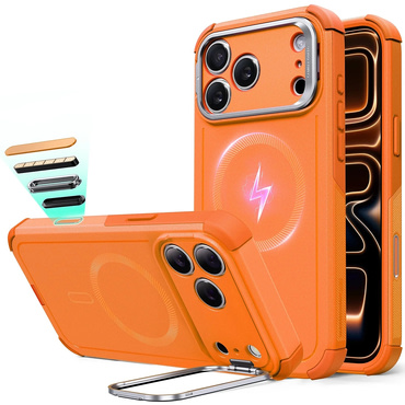 Hibridni ovitek ESR "Cyber Armor Kickstand" za iPhone 17 Pro Max - orange