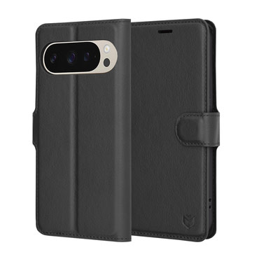Etui Techsuit "Leather Folio" za Google Pixel 9 / 9 Pro - črn