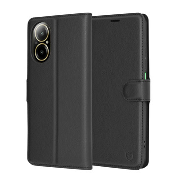 Etui Techsuit "Leather Folio" za Realme C67 4G - črn