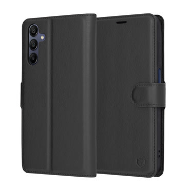 Etui Techsuit "Leather Folio" za Samsung Galaxy A15 - črn