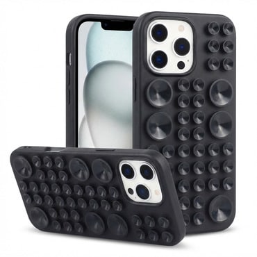 Silikonski ovitek s priseski "Clingy" za iPhone Air - črn