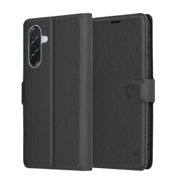 Etui Techsuit "Leather Folio" za Samsung Galaxy A56 - črn