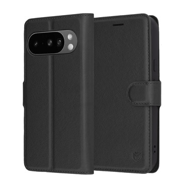 Etui Techsuit "Leather Folio" za Google Pixel 10 Pro XL - črn