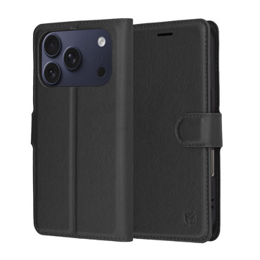 Etui Techsuit "Leather Folio" za iPhone 17 Pro - črn