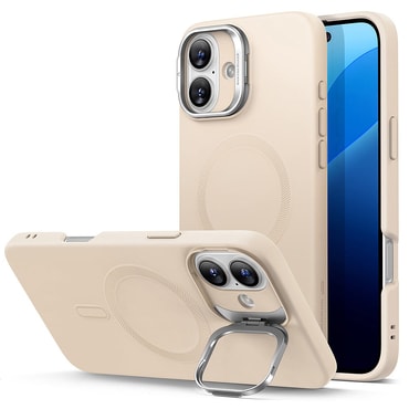 Silikonski ovitek ESR "Cloud Soft HaloLock Kickstand" za iPhone 16 Plus - light tan