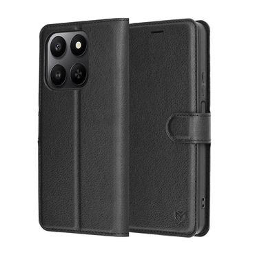 Etui Techsuit "Leather Folio" za Honor 400 Smart / X7d 4G / X7d 5G- črn