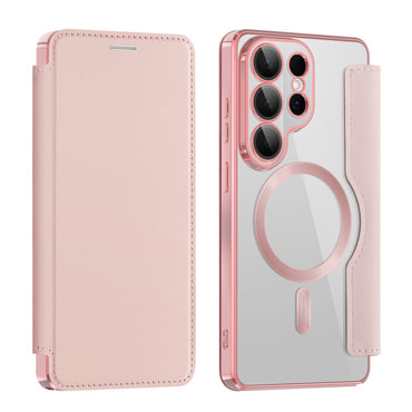 Etui "SmartMag Book" z Magsafe tehnologijo in RFID denarnico za Samsung Galaxy S26 Ultra - pink