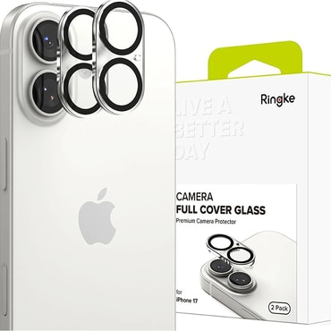 2-Pack premium zaščitnega stekla za zadnjo kamero Ringke "Camera Full Cover" za iPhone 17 - črn