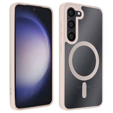 Hibridni ovitek "PastelMag" z magnetom MagSafe za Samsung Galaxy S26 - light pink