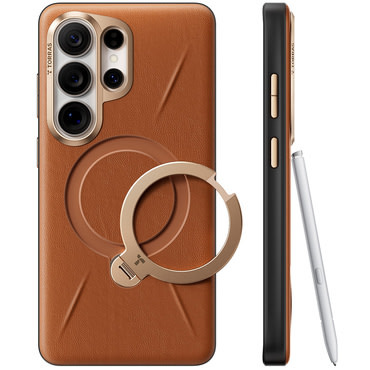 Premium ovitek Torras "QPRO Leather" za Samsung Galaxy S26 Ultra - brown