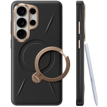 Premium ovitek Torras "QPRO Leather" za Samsung Galaxy S26 Ultra - lovry black