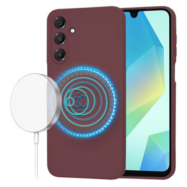 Silikonski ovitek Techsuit SoftFlex MagSafe za Samsung Galaxy A16 4G / A16 5G - temno rdeč