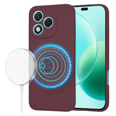 Silikonski ovitek Techsuit SoftFlex MagSafe za Honor 400 Lite - temno rdeč