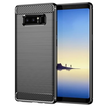 TPU gel ovitek "Brushed Carbon" za Samsung Galaxy Note 8 - črn