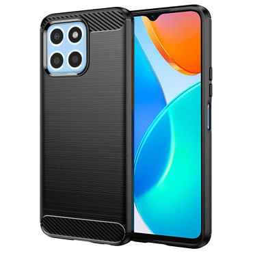 TPU gel ovitek "Brushed Carbon" za Honor X6 / X8 / 70 Lite  - črn