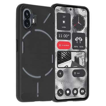 TPU gel ovitek "Brushed Carbon" za Nothing Phone (2) - črn