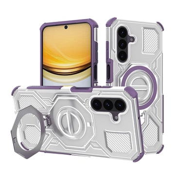 Hibridni ovitek "Carbon Shield Pro" za Samsung Galaxy A37 - purple transparent