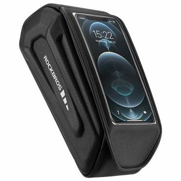 Kolesarska torba za okvir Rockbros AS-043 1.7L - vodoodporna, okno za telefon - black