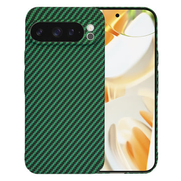 Trden TPU ovitek Techsuit "Carbonite FiberShell" za Google Pixel 9 Pro - green