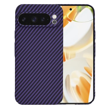 Trden TPU ovitek Techsuit "Carbonite FiberShell" za Google Pixel 9 Pro - purple