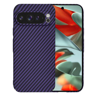 Trden TPU ovitek Techsuit "Carbonite FiberShell" za Google Pixel 9 Pro XL - purple