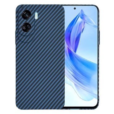 Trden TPU ovitek Techsuit "Carbonite FiberShell" za Honor 90 Lite - cyan