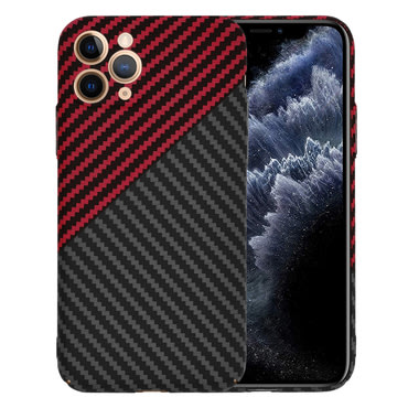 Trden TPU ovitek Techsuit "Carbonite FiberShell" za iPhone 11 Pro - red vortex