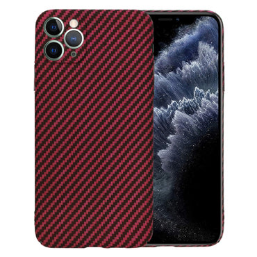 Trden TPU ovitek Techsuit "Carbonite FiberShell" za iPhone 11 Pro Max - red