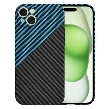 Trden TPU ovitek Techsuit "Carbonite FiberShell" za iPhone 15 Plus - blue pulse