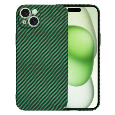 Trden TPU ovitek Techsuit "Carbonite FiberShell" za iPhone 15 Plus - green