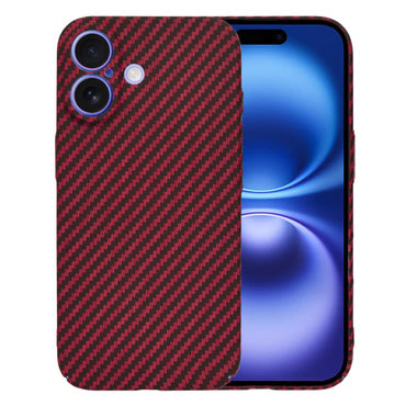 Trden TPU ovitek Techsuit "Carbonite FiberShell" za iPhone 16 - red