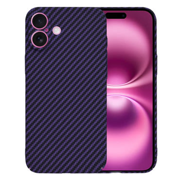 Trden TPU ovitek Techsuit "Carbonite FiberShell" za iPhone 16 Plus - purple