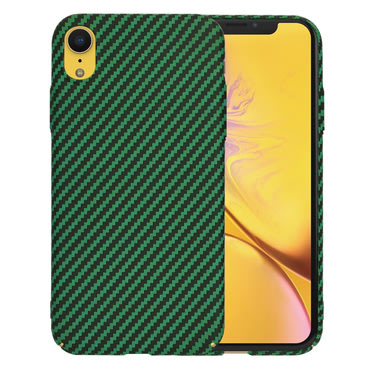 Trden TPU ovitek Techsuit "Carbonite FiberShell" za iPhone XR - green