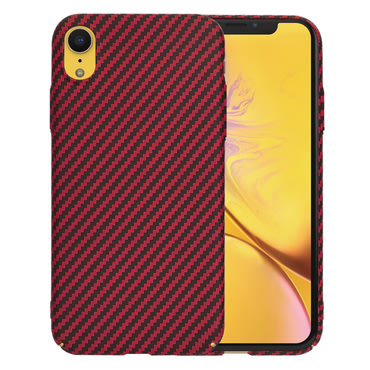 Trden TPU ovitek Techsuit "Carbonite FiberShell" za iPhone XR - red