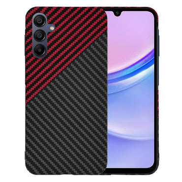 Trden TPU ovitek Techsuit "Carbonite FiberShell" za Samsung Galaxy A15 - red vortex
