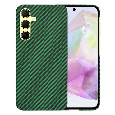 Trden TPU ovitek Techsuit "Carbonite FiberShell" za Samsung Galaxy A35 - green