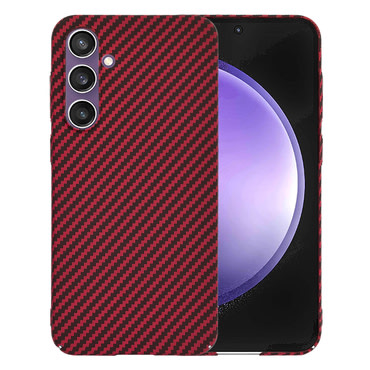 Trden TPU ovitek Techsuit "Carbonite FiberShell" za Samsung Galaxy S23 FE - red