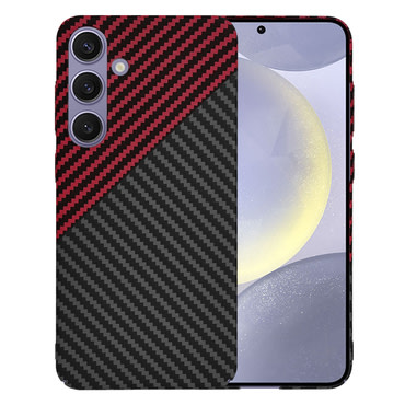 Trden TPU ovitek Techsuit "Carbonite FiberShell" za Samsung Galaxy S24 Plus - red vortex