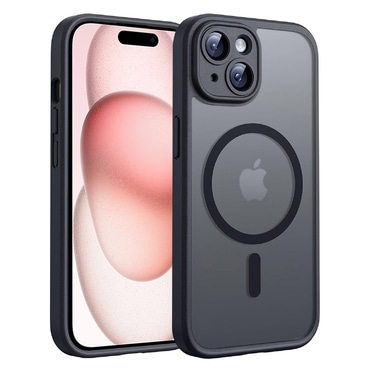 Hibridni ovitek "PureFrost MagSafe" za iPhone 15 - black