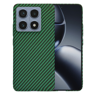 Trden TPU ovitek Techsuit "Carbonite FiberShell" za Xiaomi 14T Pro - green