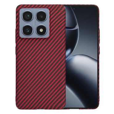 Trden TPU ovitek Techsuit "Carbonite FiberShell" za Xiaomi 14T Pro - red