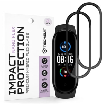 2-Pack zaščitnih folij 3D Full Body Techsuit "Nano Flex" za Xiaomi Mi Band 5 / 6 / 6 NFC