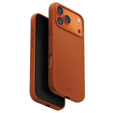 Premium ovitek UNIQ "Lino MagClick™" za iPhone 17 Pro - Burnt Sienna